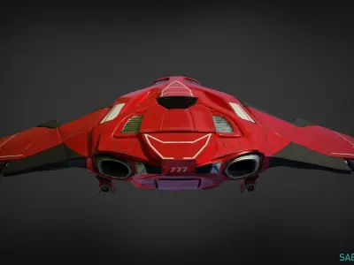 777 SPACESHIP sabioprods3d Low-poly 3D model