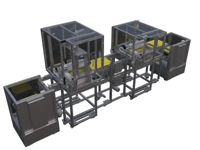 Automatic screw machine production line 3D model purchase