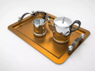 Kitchen tea set tools 3D model