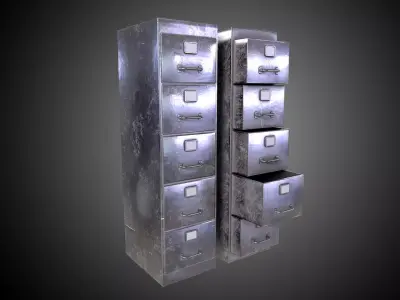 Cabinet V1 - 010 Low-poly 3D model