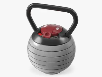 Adjustable Kettlebell Gray 3D model