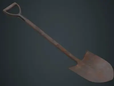 Shovel 1C Low-poly 3D model