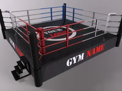 PBR Boxing Ring - Type B Low-poly 3D model