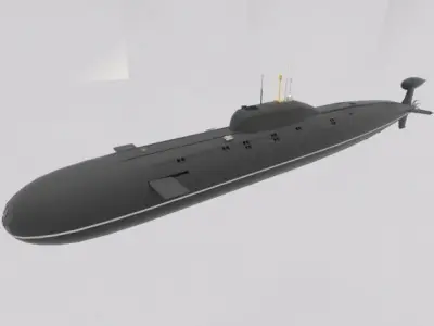 Akula Class Russian Submarine 3D model