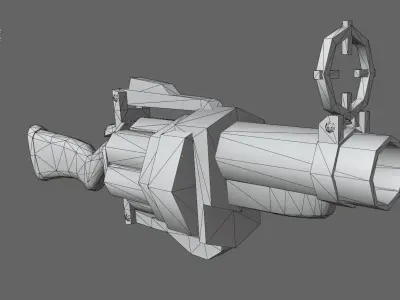 Super low poly Weapon Pack for Free Free low-poly 3D model