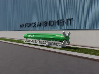 mother of all bombs Low-poly 3D model