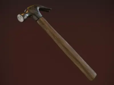 Old Claw Hammer Low-poly 3D model purchase