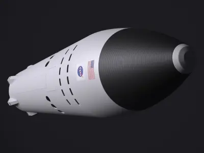 SpaceX Lunar Optimized Starship  3D model