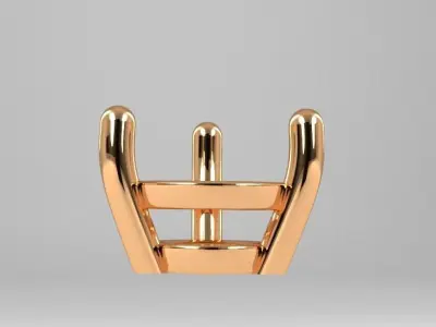 A package of solitaire ring heads engagement 3 prong printable 3D print model