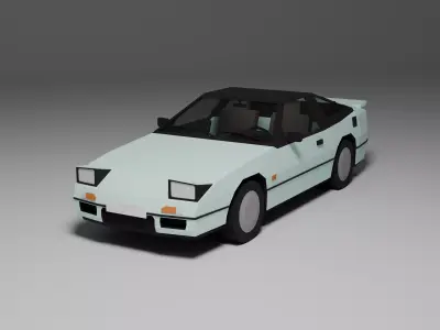 Low Poly 1990s Sport Coupe 3D Model Free Download Car05 Free low-poly 3D model