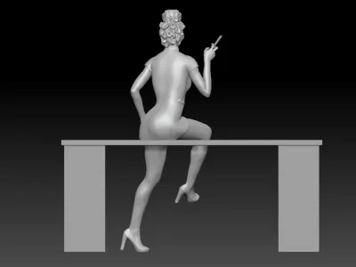 PIN UP NURSE 3 3D print model