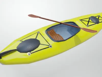 Kayak Low-poly 3D model Low-poly