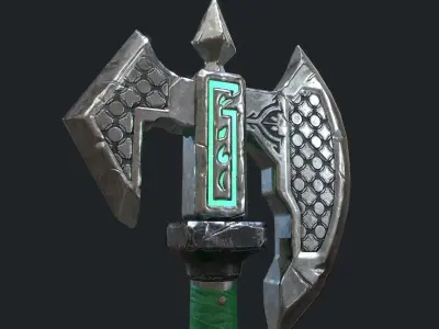Fantasy Stylish- Axe of Freedom Low-poly 3D model
