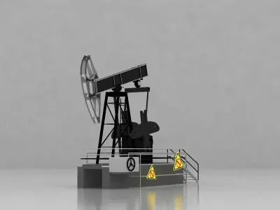 Oil Drilling Rig 3D model