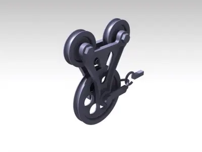 Rider wire rail traction Free 3D model