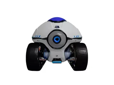 Futuristic Robotic Surveillance Rover 3D model