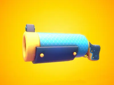 Stylized Shotgun Low-poly Low-poly 3D model