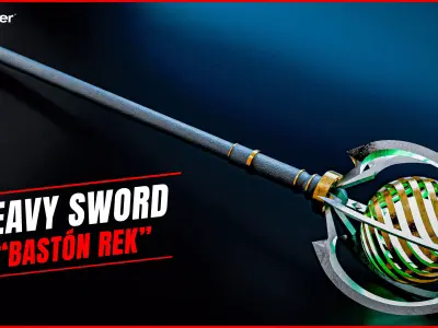 SWORD LOW POLY BASTON REK Low-poly 3D model