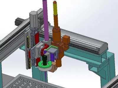 Lithium battery injection hole laser welding automatic machine 3D model