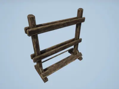 Weapon Rack  Low-poly 3D model