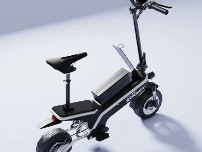 Electric scooter Prototype Ready 3D model