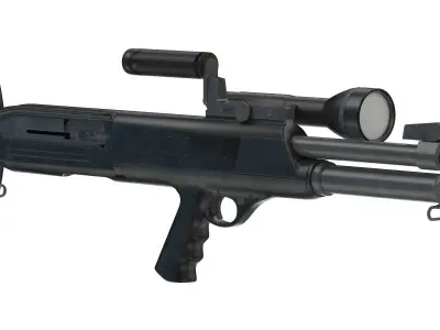 High Standard Model 10 Low Poly PBR Realistic Low-poly 3D model