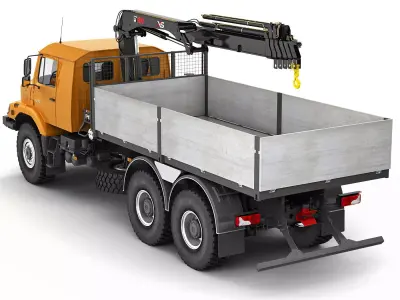 Mercedes Zetros 6X6 Crane 3D model