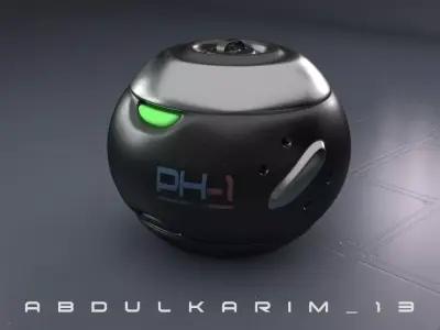 spheric robotic grenade 3D model