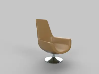 armchair modern chair Low-poly 3D model
