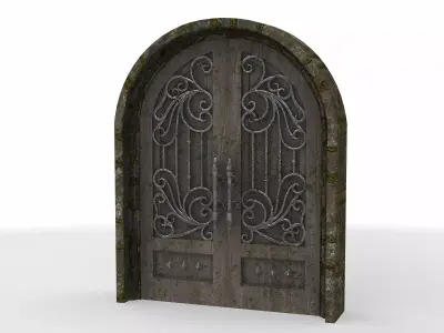 arched ornate gate 3D model