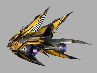 Stinger Aircraft Low-poly 3D model