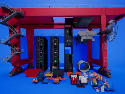 TMPC - Construction UE4 Low-poly 3D model