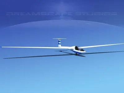Glaser Dirks DG200 15Mtr Sailplane V03 3D model