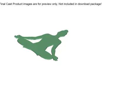 Yoga Meditation Pose Silhouette Mold for Casting 3D model