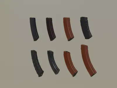AK Magazine Pack Low-poly 3D model