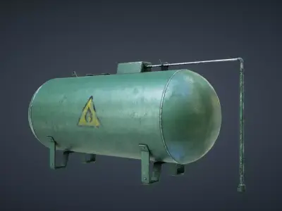 Industrial Gas Tank Low-poly 3D model