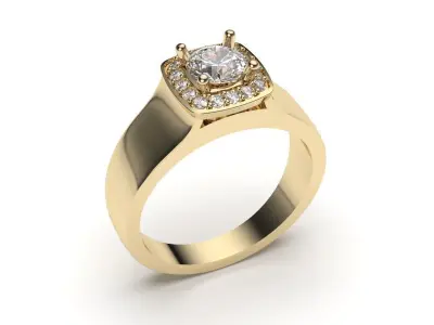 solitaire with ring sizes  8 part S103 3D print model