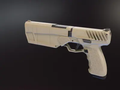 Maxim 9 Suppressed Pistol Low-poly 3D model