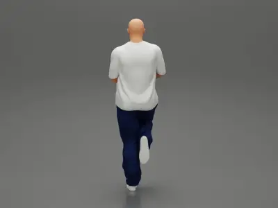 gangster homies standing in one leg leaning against car 3D print model