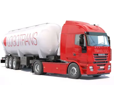 IVECO Stralis with Tipping Silo 3D model