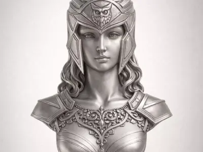 Athena Goddess Pendant 3D Printable Model 3D print model