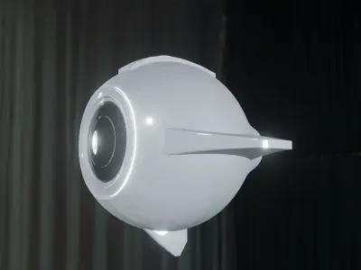 Sci fi orb Low-poly 3D model