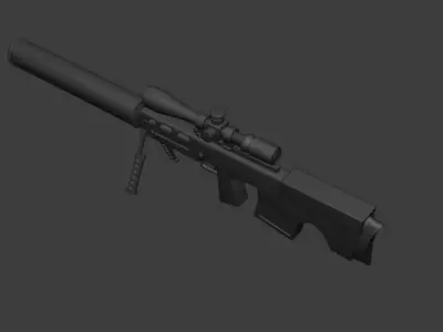 Sniper rifle VKS VSSK Exhaust 3D model