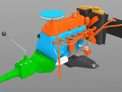 Chevrolet engine 230 3D model