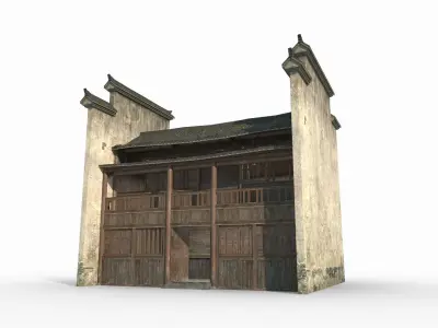 Ancient Asian Architecture and Houses 3D model