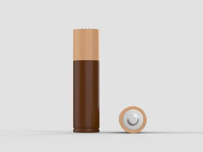 Two AA accumulator Batteries alkaline 3D model