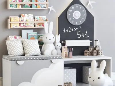 Childrens furniture and toys 3 3D model