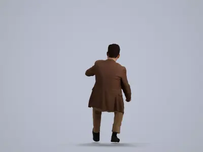 00142Connor012 - Adult Caucasian man driving car in business 3D model