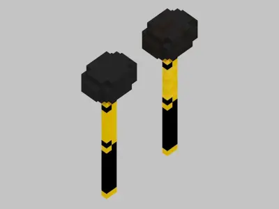 Sledgehammer Voxel Free low-poly 3D model