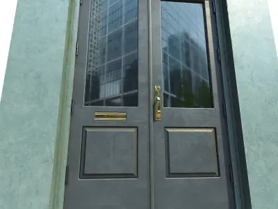 Historic Double Door Entrance SoHo Style 3D model